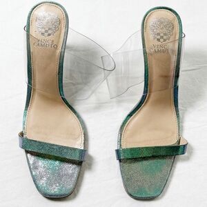 Vince Camuto Ashta Holographic Clear Wrapped Stiletto High Heel Size 8M